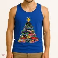 Hotrods Classic Muscle Car Christmas Tree Tank Top thumb 3