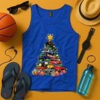 Hotrods Classic Muscle Car Christmas Tree Tank Top thumb 4