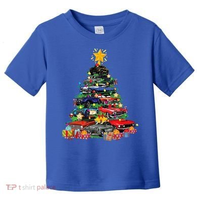 Hotrods Classic Muscle Car Christmas Tree Toddler T-Shirt