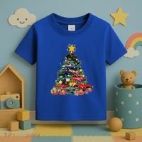 Hotrods Classic Muscle Car Christmas Tree Toddler T-Shirt thumb 3