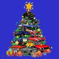 Hotrods Classic Muscle Car Christmas Tree Women's T-Shirt thumb 6