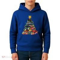 Hotrods Classic Muscle Car Christmas Tree Kids Hoodie thumb 4