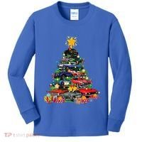 Hotrods Classic Muscle Car Christmas Tree Kids Long Sleeve Shirt thumb 0