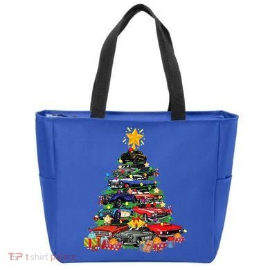 Hotrods Classic Muscle Car Christmas Tree Tote Bag