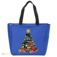 Hotrods Classic Muscle Car Christmas Tree Tote Bag thumb 0