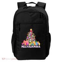 Hawaiian Christmas Mele Kalikimaka Tropical Flower Tree Backpack thumb 0