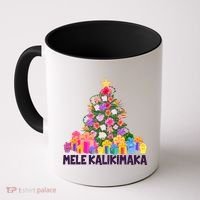 Hawaiian Christmas Mele Kalikimaka Tropical Flower Tree Coffee Mug thumb 0