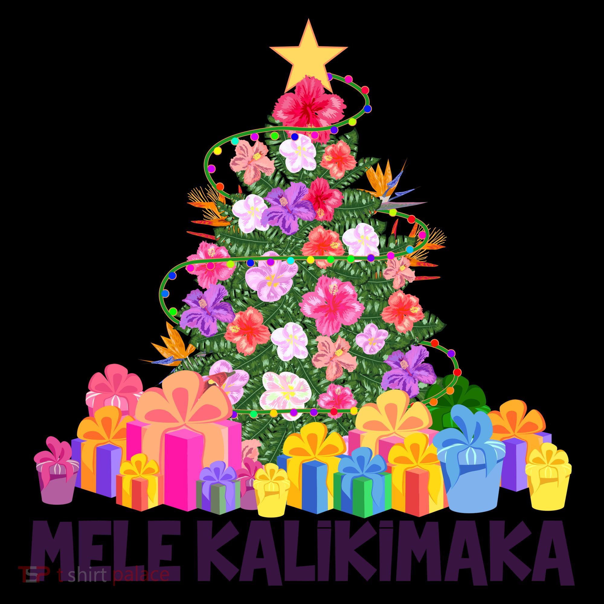 Hawaiian Christmas Mele Kalikimaka Tropical Flower Tree Coffee Mug