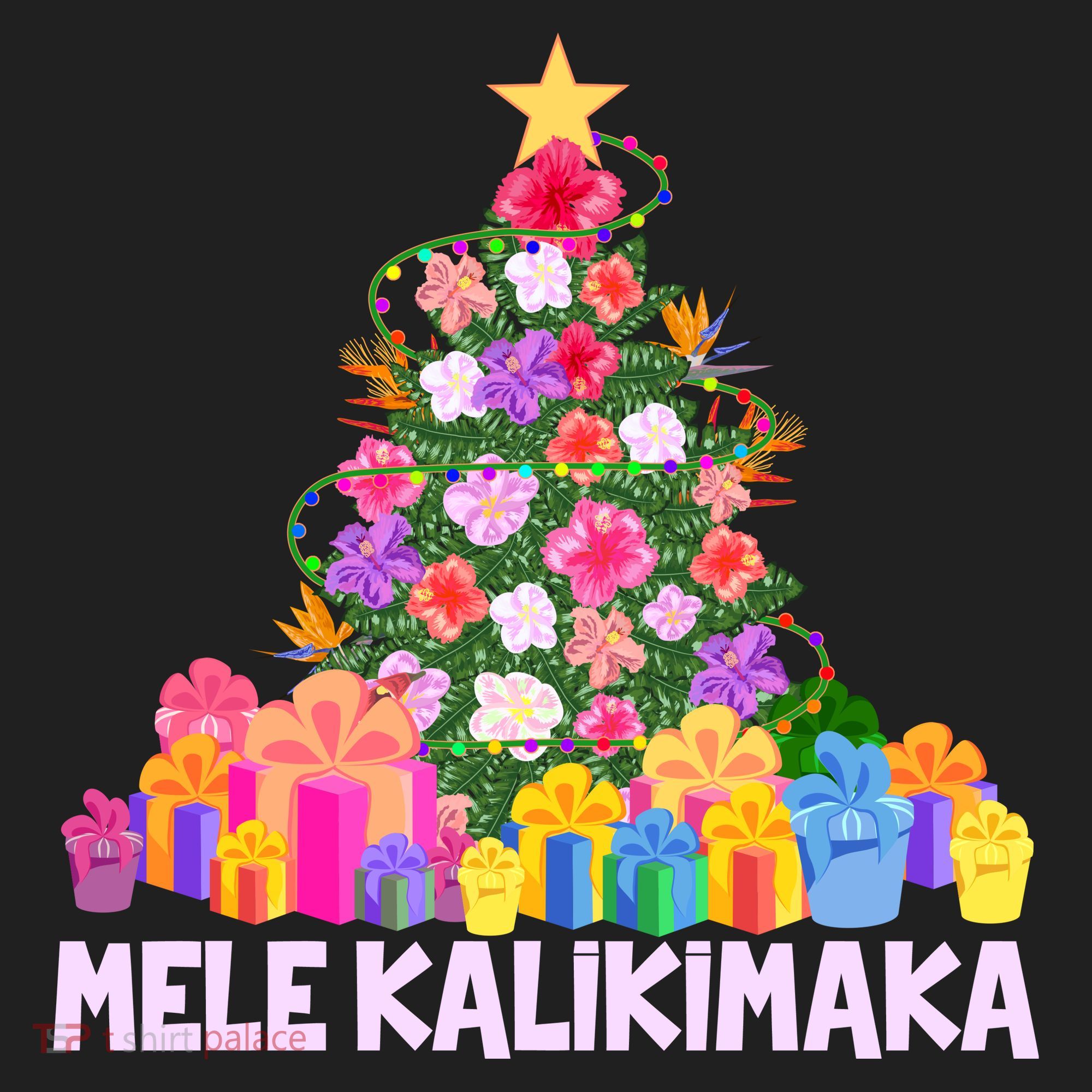 Hawaiian Christmas Mele Kalikimaka Tropical Flower Tree Tumbler