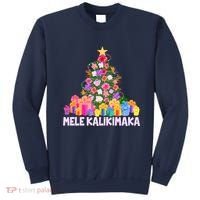 Hawaiian Christmas Mele Kalikimaka Tropical Flower Tree Sweatshirt thumb 0