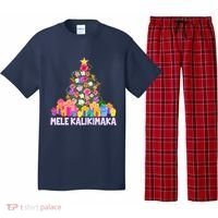 Hawaiian Christmas Mele Kalikimaka Tropical Flower Tree Pajama Set thumb 0