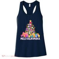 Hawaiian Christmas Mele Kalikimaka Tropical Flower Tree Women's Tank Top thumb 0