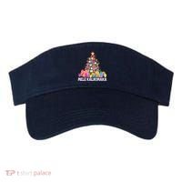 Hawaiian Christmas Mele Kalikimaka Tropical Flower Tree Visor thumb 0