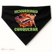 Hemorrhoid Conqueror Meme USA-Made Doggie Bandana thumb 0