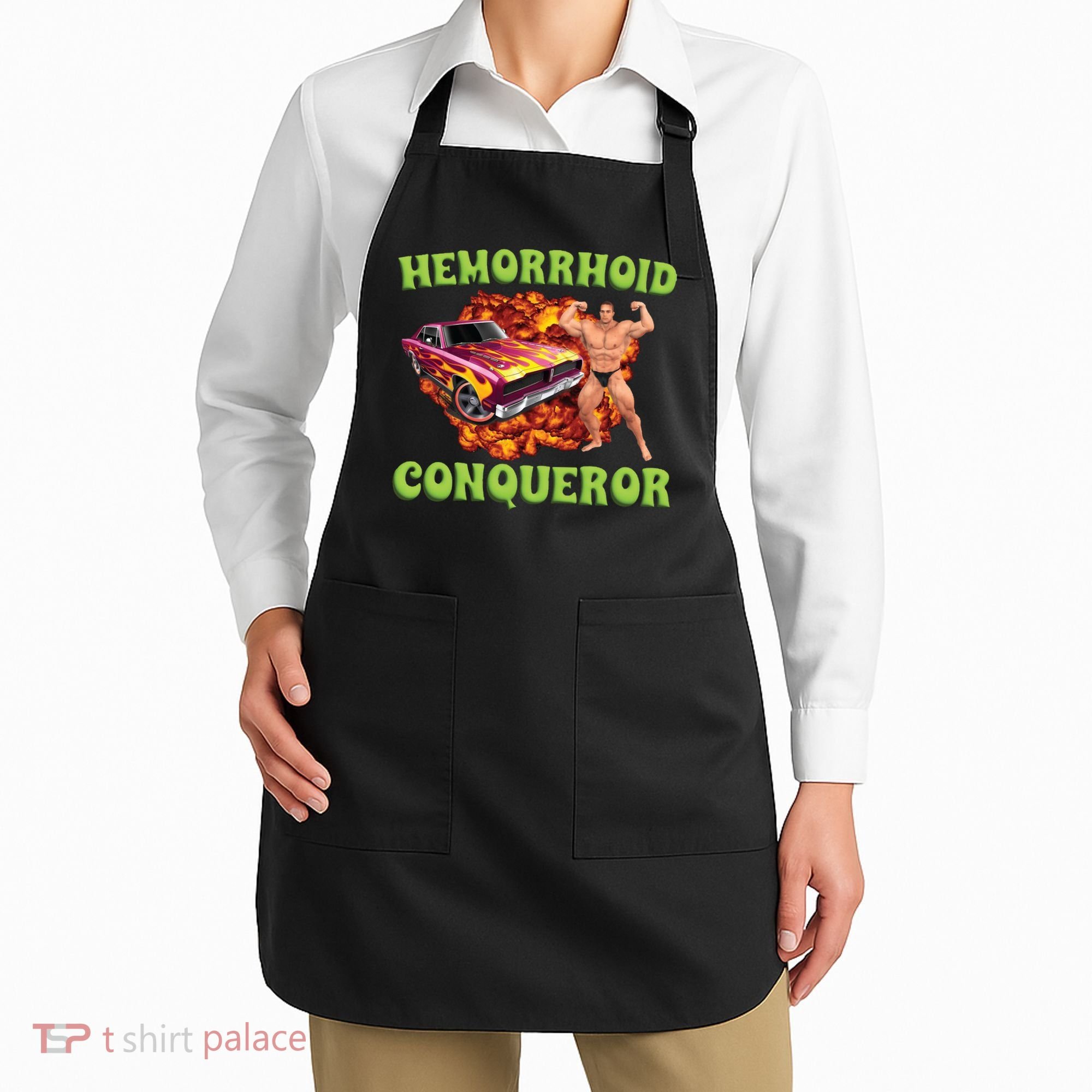 Hemorrhoid Conqueror Meme Apron