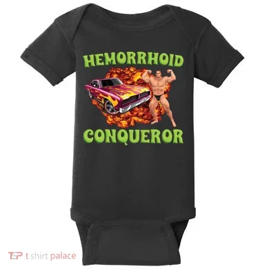 Hemorrhoid Conqueror Meme Baby Bodysuit