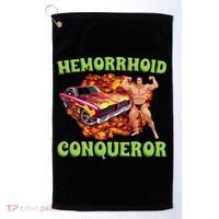 Hemorrhoid Conqueror Meme Golf Towel thumb 0