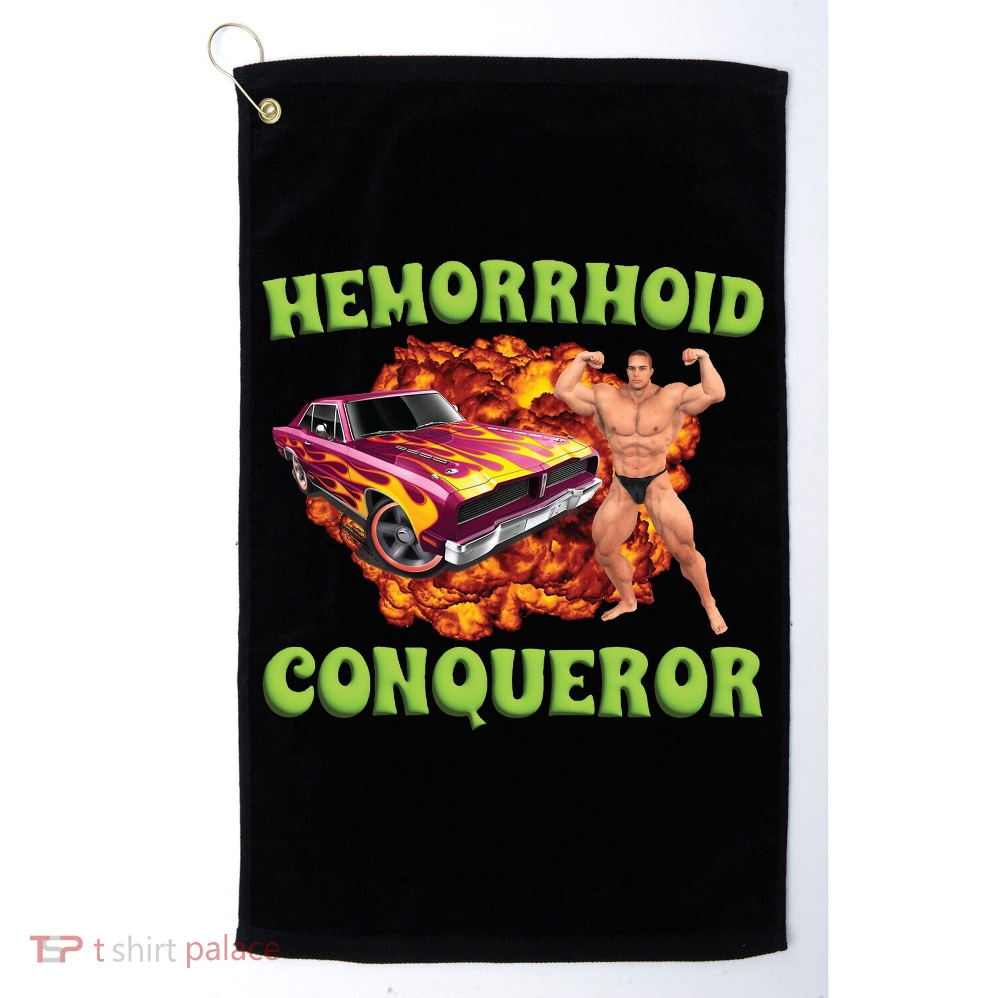 Hemorrhoid Conqueror Meme Golf Towel