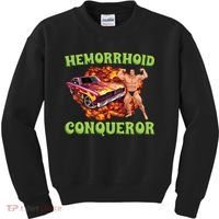 Hemorrhoid Conqueror Meme Kids Sweatshirt thumb 0