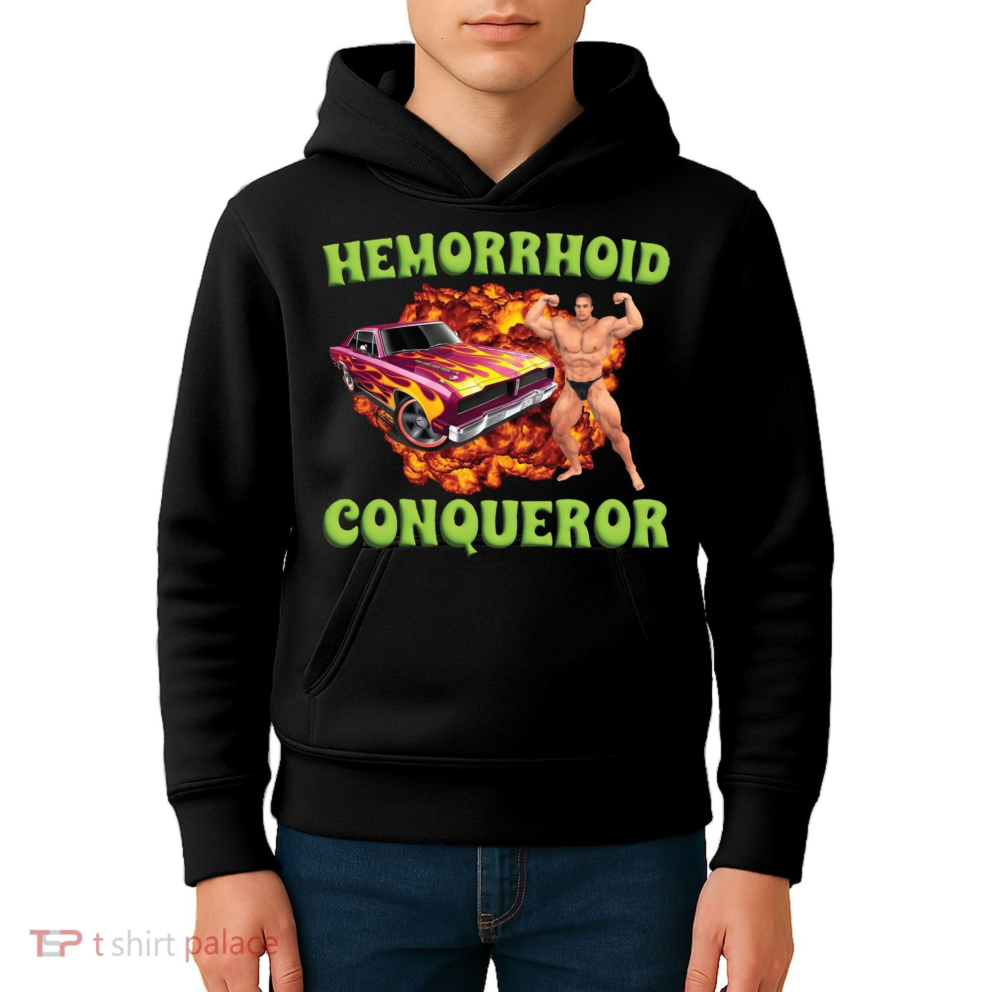 Hemorrhoid Conqueror Meme Kids Hoodie