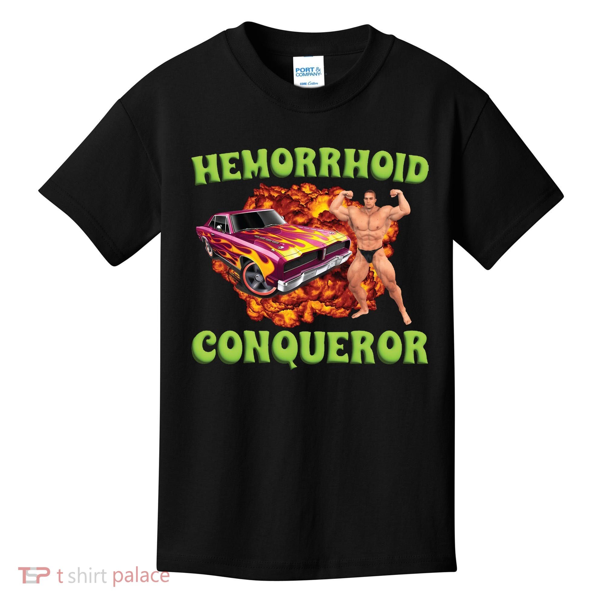 Hemorrhoid Conqueror Meme Kids T-Shirt