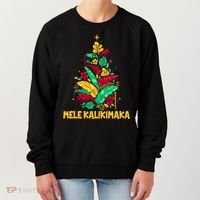 Hawaiian Christmas Mele Kalikimaka Tropical Leaves Tree Women's Sweatshirt thumb 0