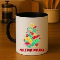Hawaiian Christmas Mele Kalikimaka Tropical Leaves Tree Coffee Mug thumb 4