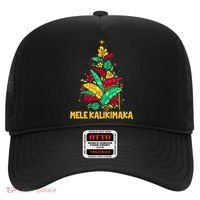 Hawaiian Christmas Mele Kalikimaka Tropical Leaves Tree Hat thumb 0