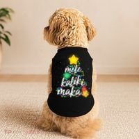 Hawaiian Christmas Mele Kaliki Maka Hibiscus Tree Doggie Tank thumb 2