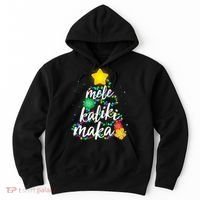 Hawaiian Christmas Mele Kaliki Maka Hibiscus Tree Hoodie thumb 0