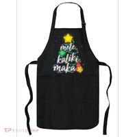 Hawaiian Christmas Mele Kaliki Maka Hibiscus Tree Apron thumb 0