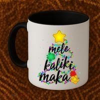 Hawaiian Christmas Mele Kaliki Maka Hibiscus Tree Coffee Mug thumb 2