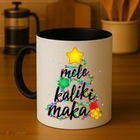 Hawaiian Christmas Mele Kaliki Maka Hibiscus Tree Coffee Mug thumb 4