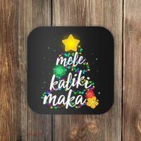 Hawaiian Christmas Mele Kaliki Maka Hibiscus Tree Coaster thumb 0