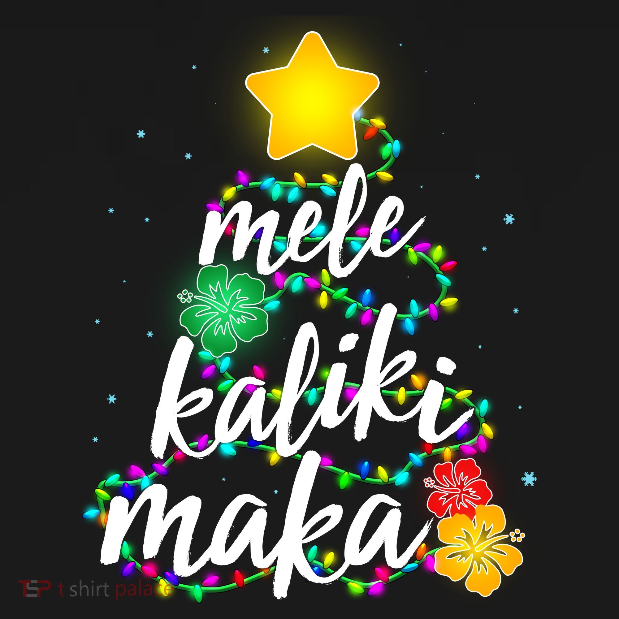 Hawaiian Christmas Mele Kaliki Maka Hibiscus Tree Women's Hoodie