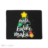 Hawaiian Christmas Mele Kaliki Maka Hibiscus Tree Mousepad thumb 0