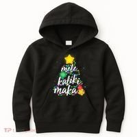 Hawaiian Christmas Mele Kaliki Maka Hibiscus Tree Kids Hoodie thumb 0