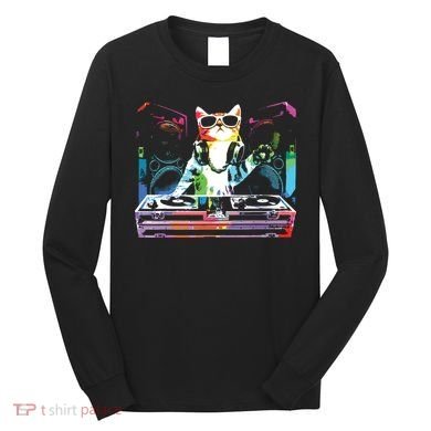 HOUSE CAT New DJ Cat Kitty Long Sleeve Shirt
