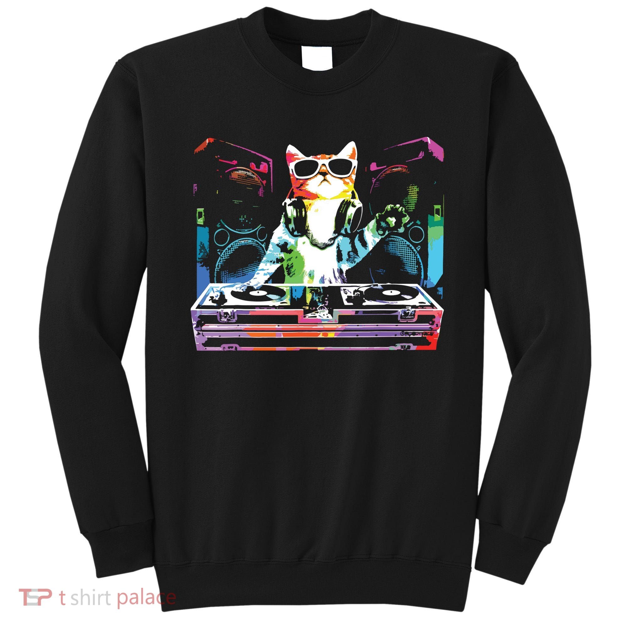 HOUSE CAT New DJ Cat Kitty Sweatshirt