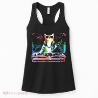 HOUSE CAT New DJ Cat Kitty Women's Tank Top thumb 0