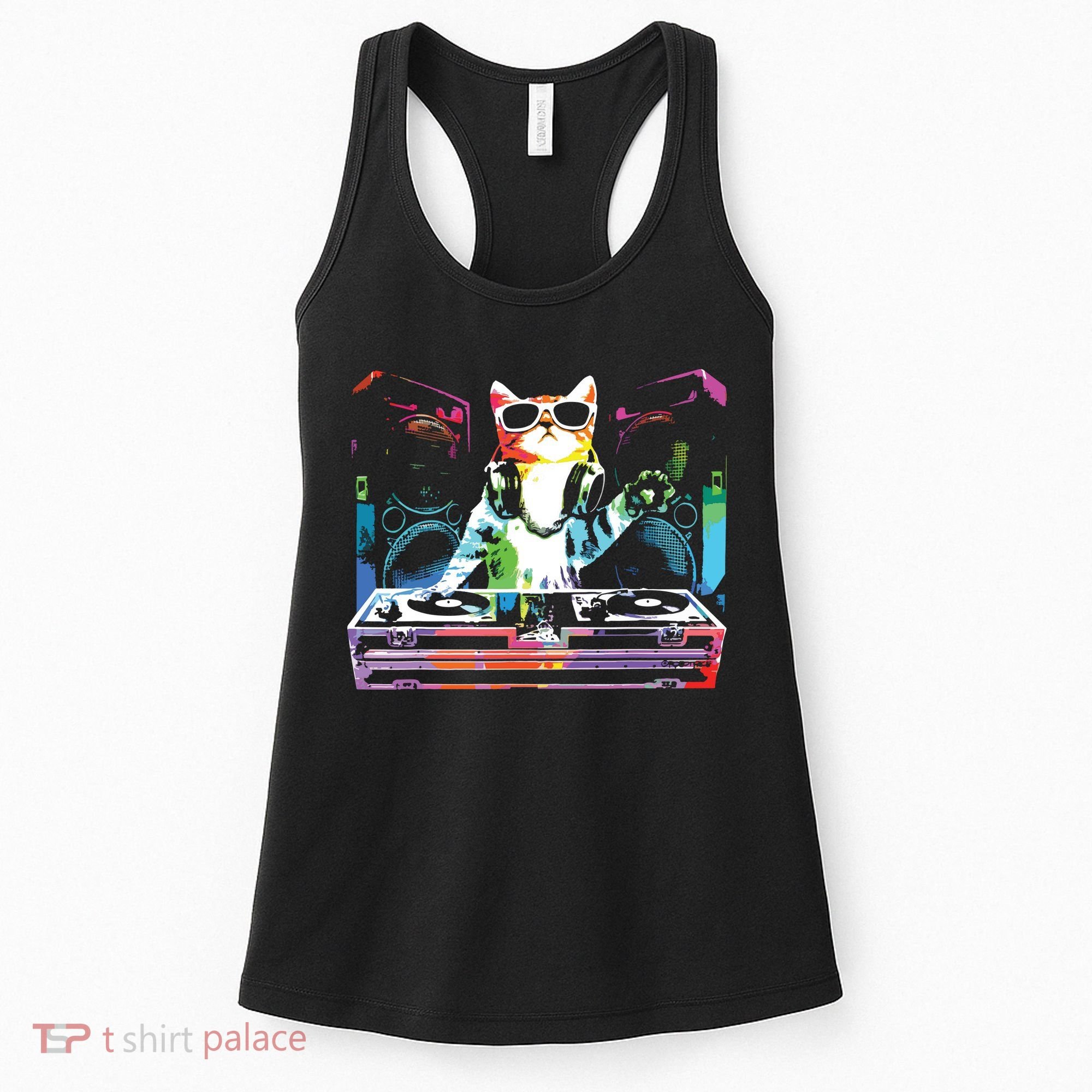 HOUSE CAT New DJ Cat Kitty Women's Tank Top