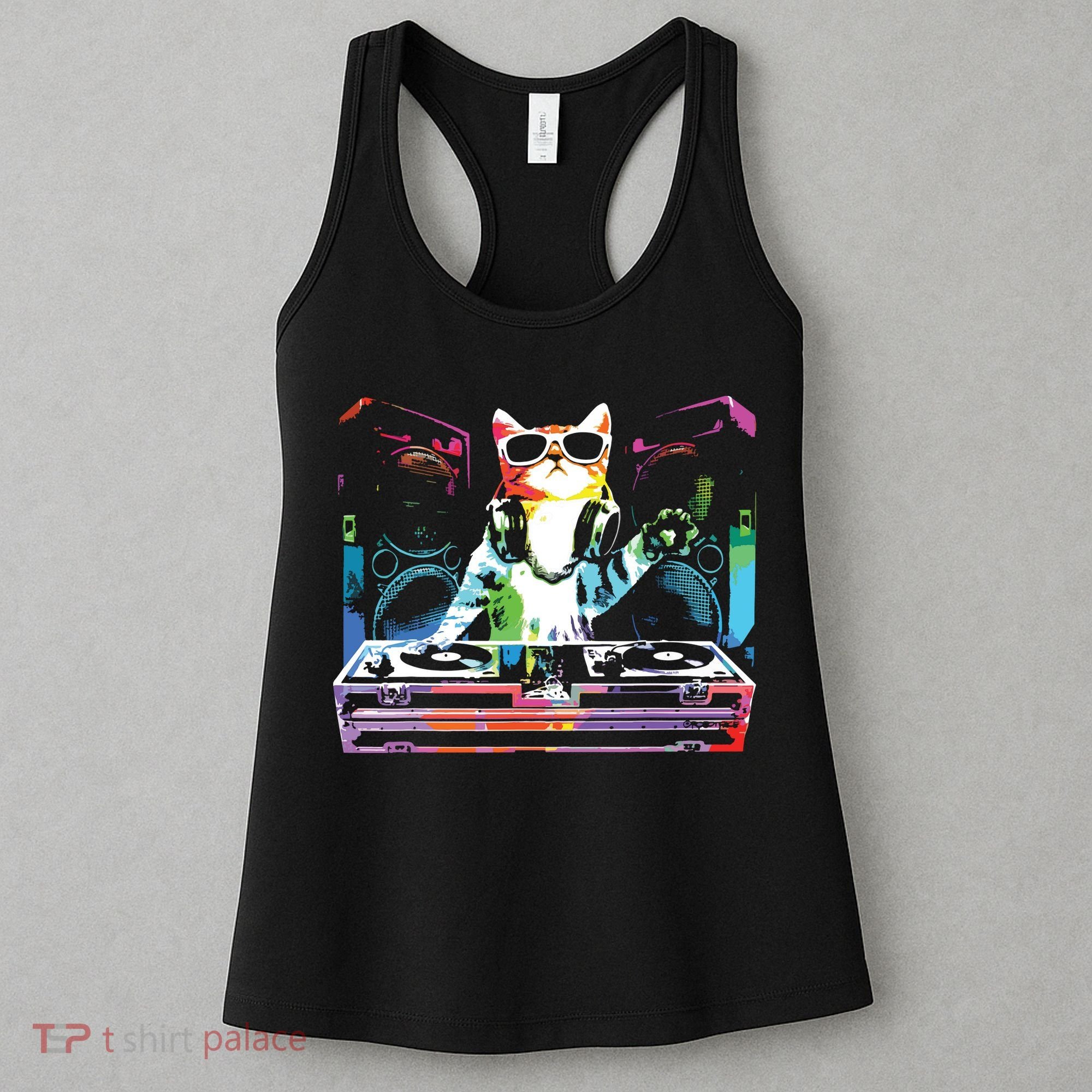 HOUSE CAT New DJ Cat Kitty Women's Tank Top