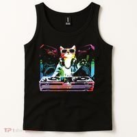 HOUSE CAT New DJ Cat Kitty Tank Top thumb 2
