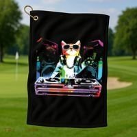 HOUSE CAT New DJ Cat Kitty Golf Towel thumb 1