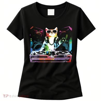 HOUSE CAT New DJ Cat Kitty Women's T-Shirt
