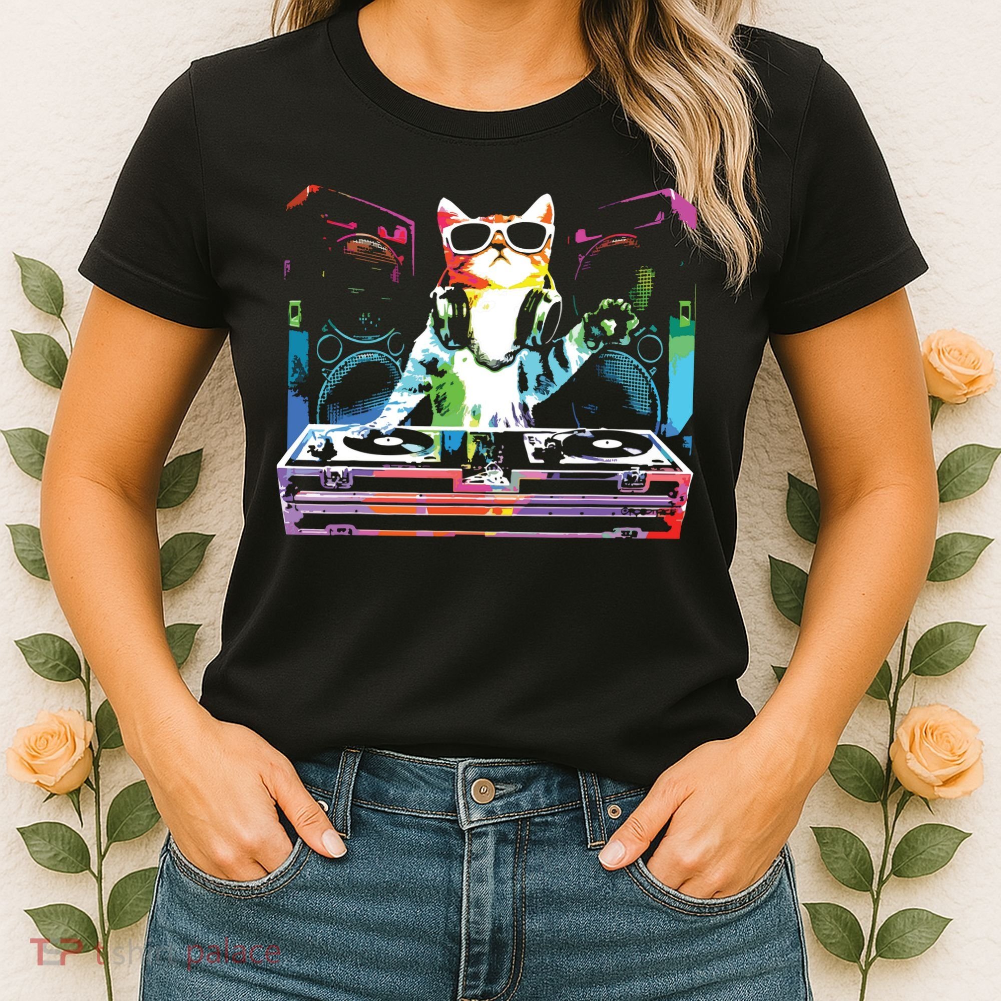 HOUSE CAT New DJ Cat Kitty Women's T-Shirt
