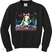 HOUSE CAT New DJ Cat Kitty Kids Sweatshirt thumb 0