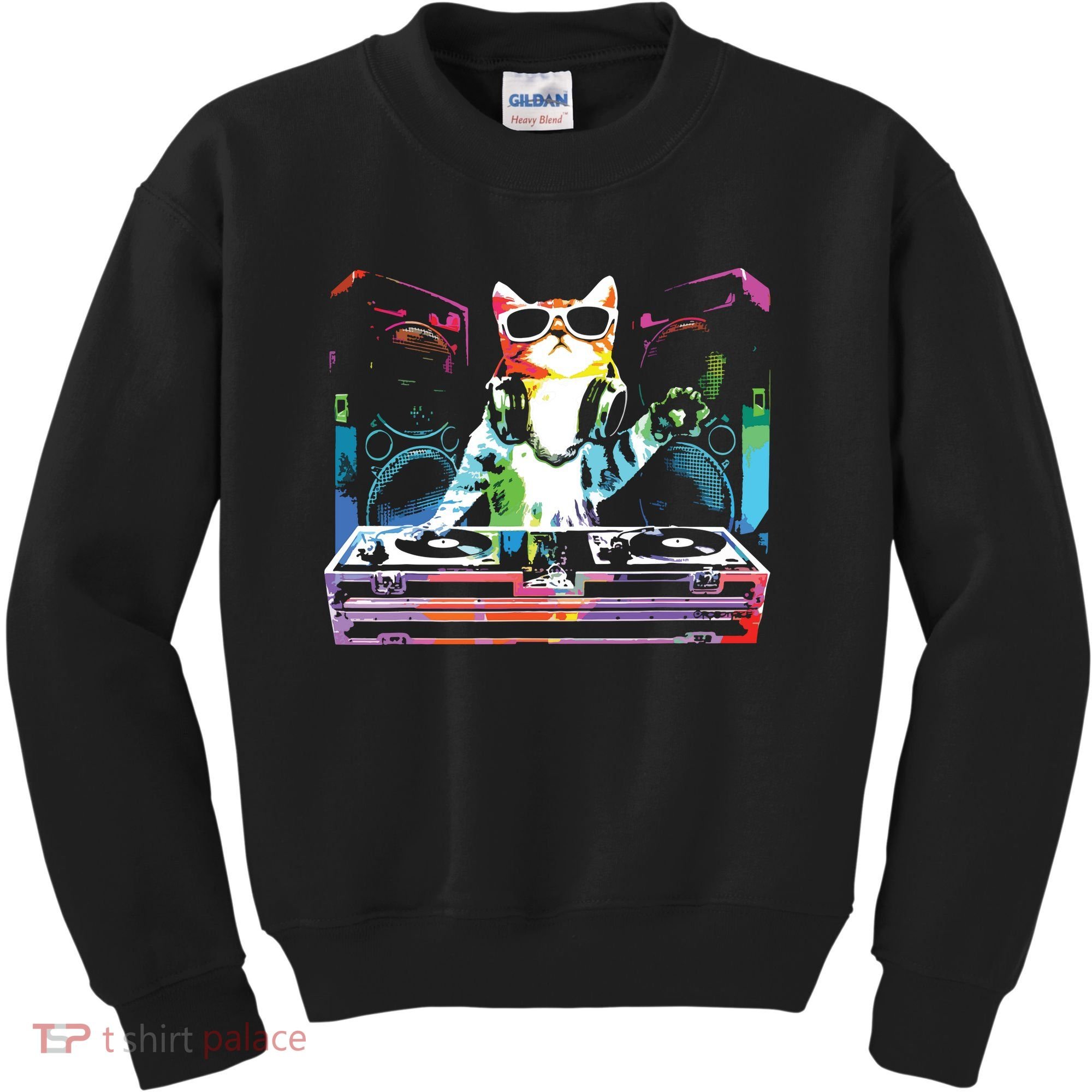 HOUSE CAT New DJ Cat Kitty Kids Sweatshirt