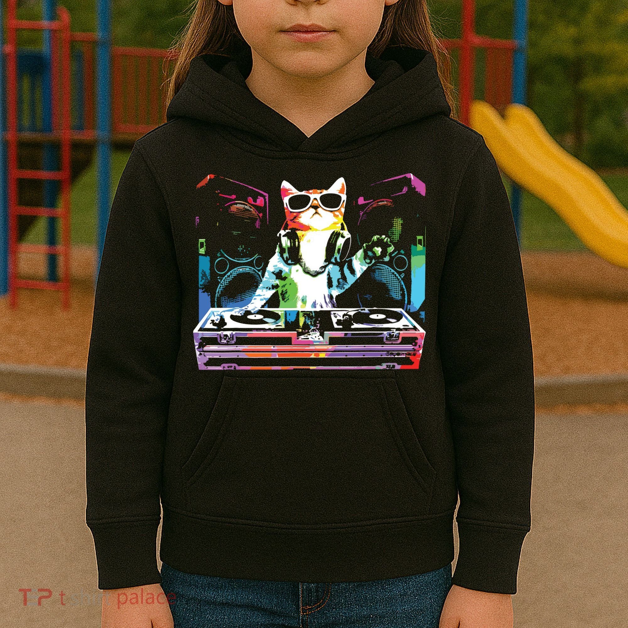 HOUSE CAT New DJ Cat Kitty Kids Hoodie