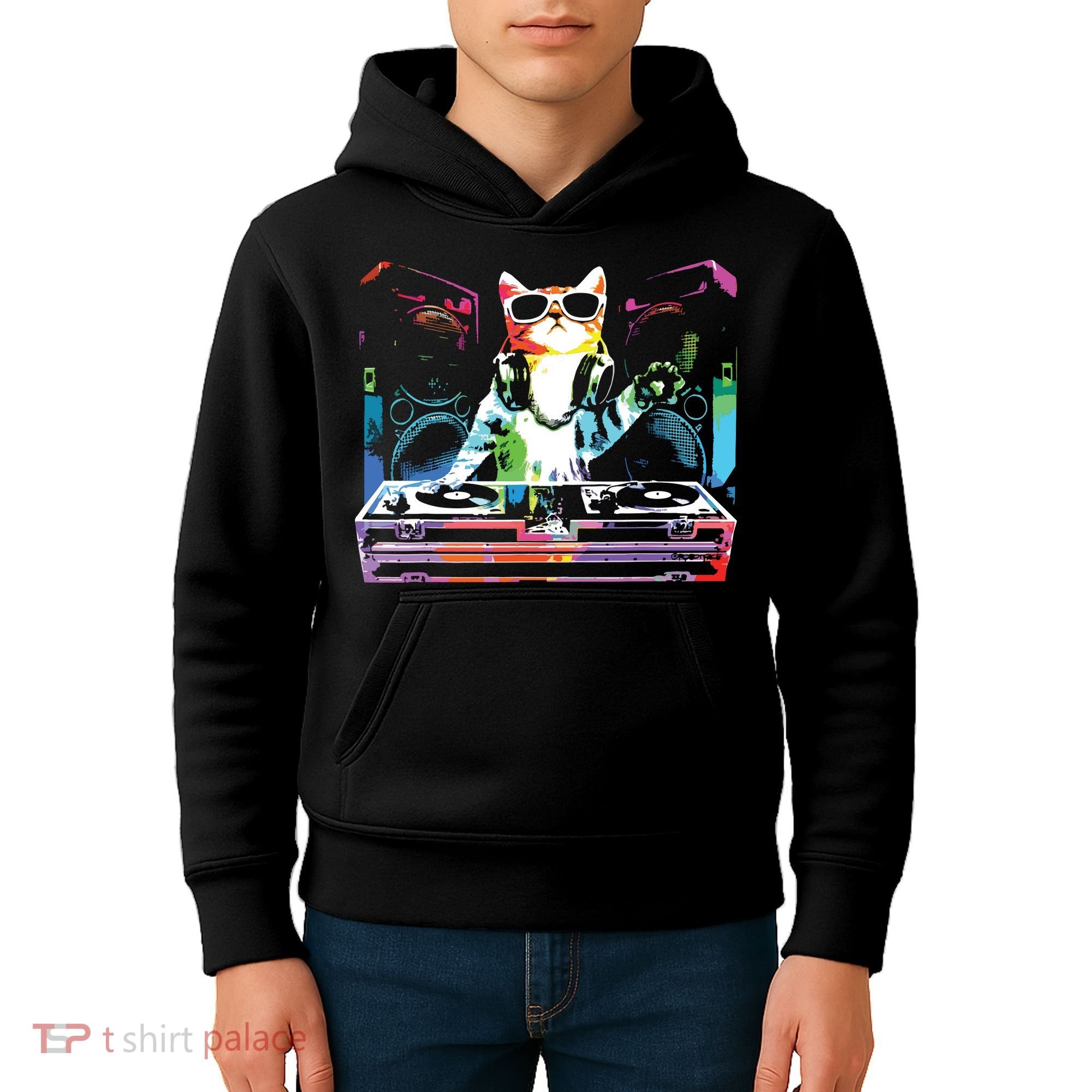 HOUSE CAT New DJ Cat Kitty Kids Hoodie